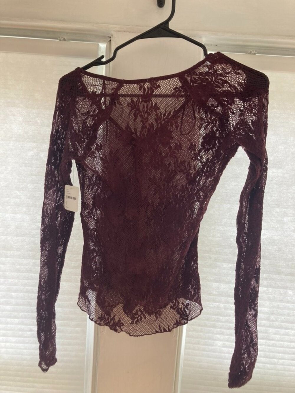 Lacy Long-Sleeve from Free People in Plum (Small) - Picture 4 of 4